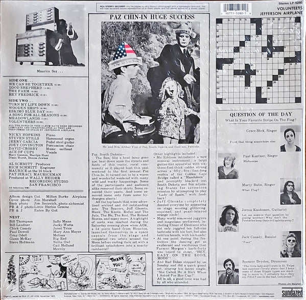 Jefferson Airplane : Volunteers (LP, Album, RE, RP, Gat)