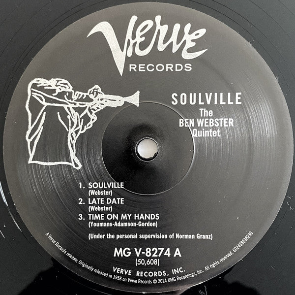 The Ben Webster Quintet : Soulville (LP, Album, Mono, RE, 180)