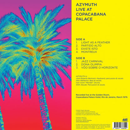 Azymuth : Live At The Copacabana Palace (LP, Album, Ltd, RE, Blu)
