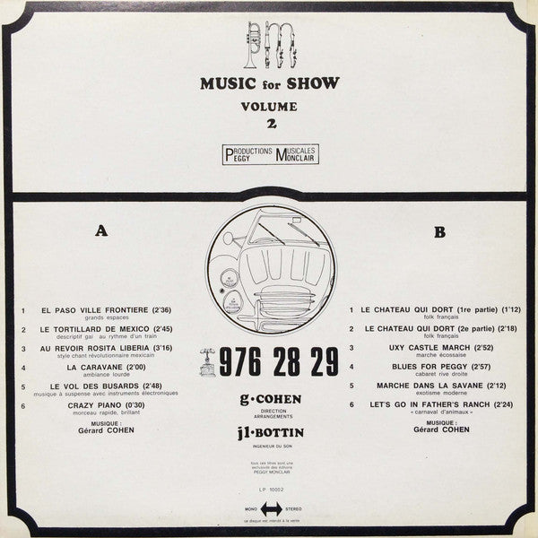 Gérard Cohen : Music For Show, Volume 2 (LP)