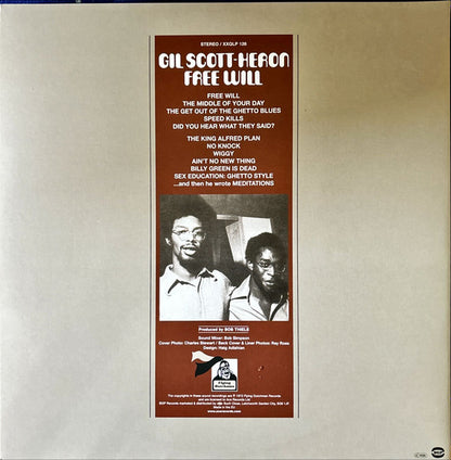 Gil Scott-Heron : Free Will (LP, Album, RE, RM)