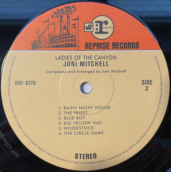 Joni Mitchell : Ladies Of The Canyon (LP, Album, RE, RM, 180)