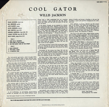Willis Jackson : Cool "Gator" (LP, Album, RE)