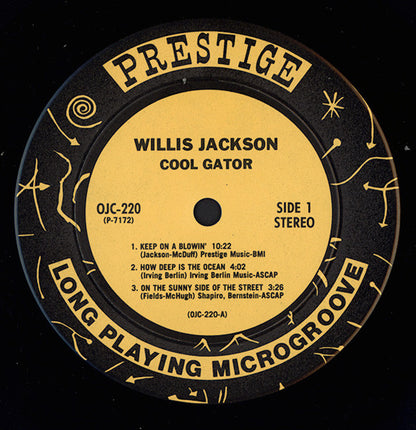 Willis Jackson : Cool "Gator" (LP, Album, RE)