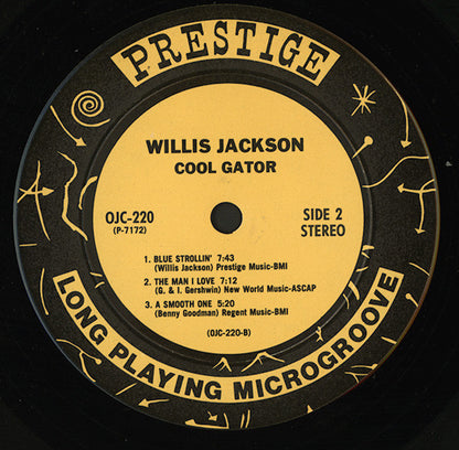 Willis Jackson : Cool "Gator" (LP, Album, RE)