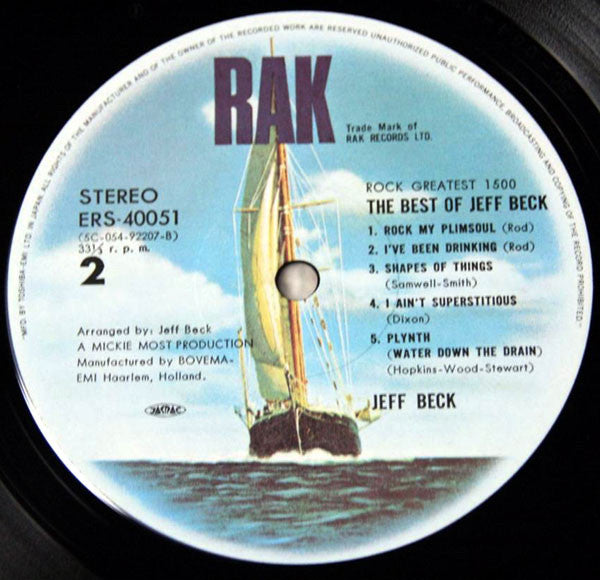 Jeff Beck : The Best Of Jeff Beck (LP, Comp)
