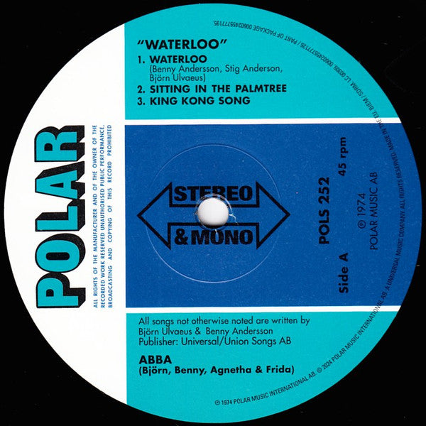 ABBA (Björn, Benny, Agnetha & Frida)* : Waterloo (2xLP, Album, Mono, RE, RM, Hal)