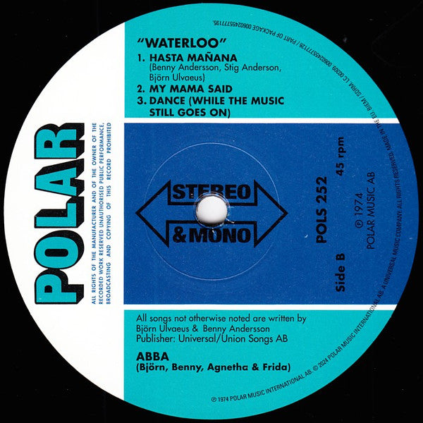ABBA (Björn, Benny, Agnetha & Frida)* : Waterloo (2xLP, Album, Mono, RE, RM, Hal)