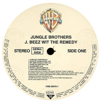 Jungle Brothers : J. Beez Wit The Remedy (LP, Album)