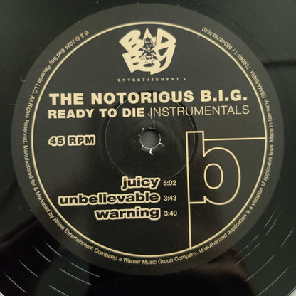 Notorious B.I.G. : Ready to Die Instrumentals (12", RSD)