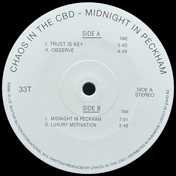 Chaos In The CBD : Midnight In Peckham (12", EP, RP)