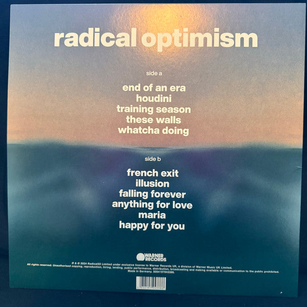 Dua Lipa : Radical Optimism (LP, Album, Cur)