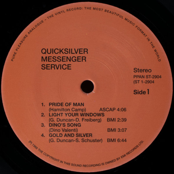 Quicksilver Messenger Service : Quicksilver Messenger Service (LP, Album, Ltd, RE, RM, 180)