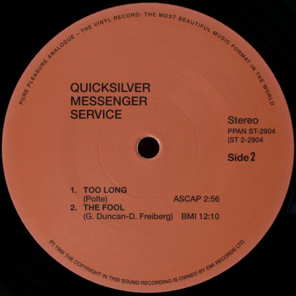 Quicksilver Messenger Service : Quicksilver Messenger Service (LP, Album, Ltd, RE, RM, 180)