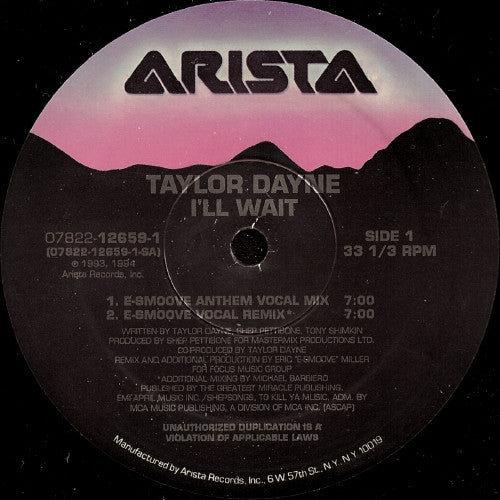 Taylor Dayne : I'll Wait (2x12")