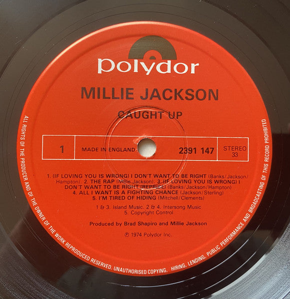 Millie Jackson : Caught Up (LP, Album)