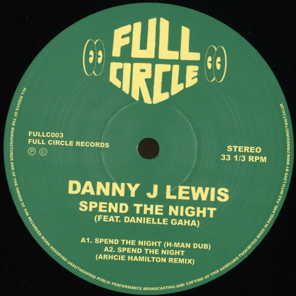Danny J Lewis Feat. Danielle Gaha* : Spend The Night (12", RE)