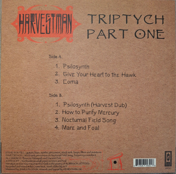 Harvestman : Triptych: Part One (LP, Album, Ltd, Gal)