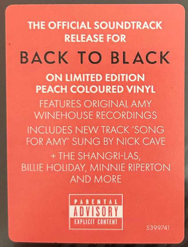 Amy Winehouse / Various : Back To Black (Songs From The Original Motion Picture) (LP, Comp, Ltd, Pea)