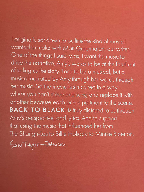 Amy Winehouse / Various : Back To Black (Songs From The Original Motion Picture) (LP, Comp, Ltd, Pea)