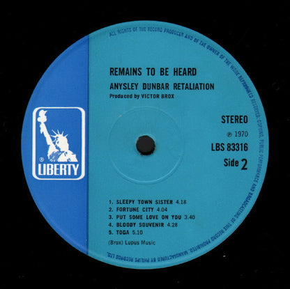 Aynsley Dunbar Retaliation* : Remains To Be Heard (LP, Album)