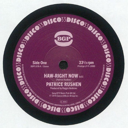 Patrice Rushen : Haw-Right Now / Kickin' Back (7", Single)
