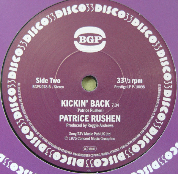 Patrice Rushen : Haw-Right Now / Kickin' Back (7", Single)