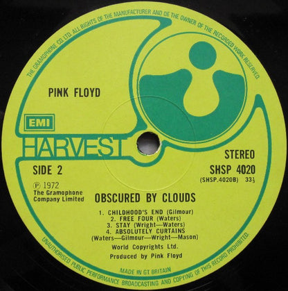 Pink Floyd : Obscured By Clouds (LP, Album, Fir)