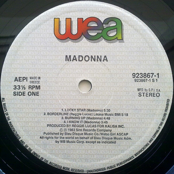 Madonna : Madonna (LP, Album)