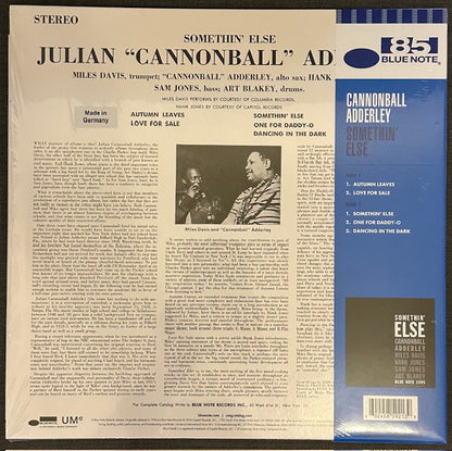 Cannonball Adderley : Somethin' Else (LP, Album, Ltd, RE, Blu)