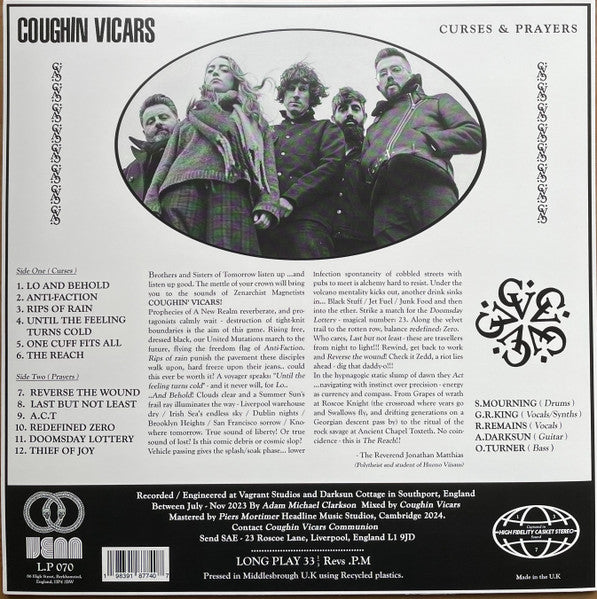 Coughin' Vicars : Curses & Prayers (LP, Album, Ltd, Eco)