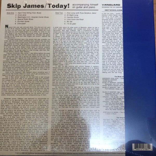 Skip James : Skip James Today! (LP, Album, RE, 180)