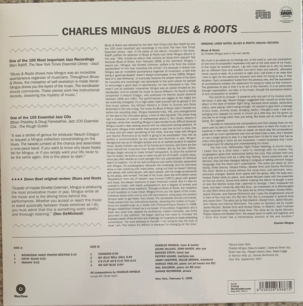 Charles Mingus : Blues & Roots (LP, Album, RE, RM, 180)