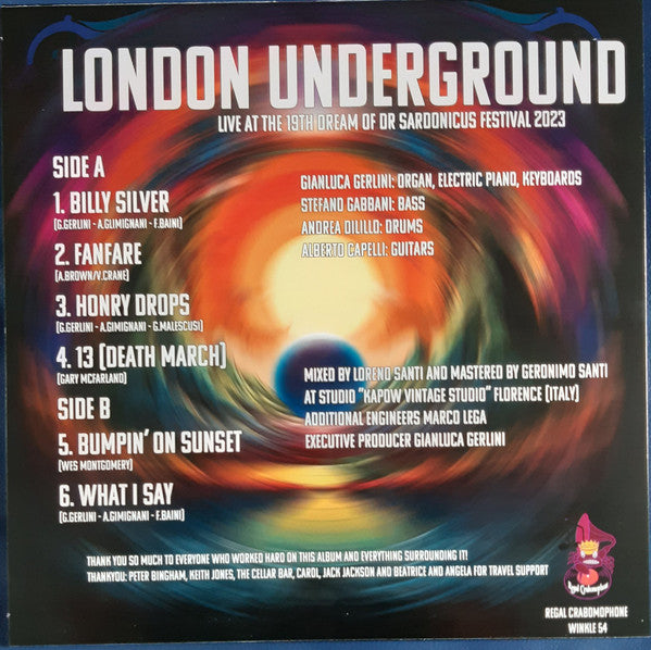 London Underground (2) : Fruits De Mer Records 20th Dream Of Dr Sardonicus Festival London Underground Live At The 19th Dream Of Dr Sardonicus Festival 2023 (LP, Album, Ltd, 60  + CDr, Album)