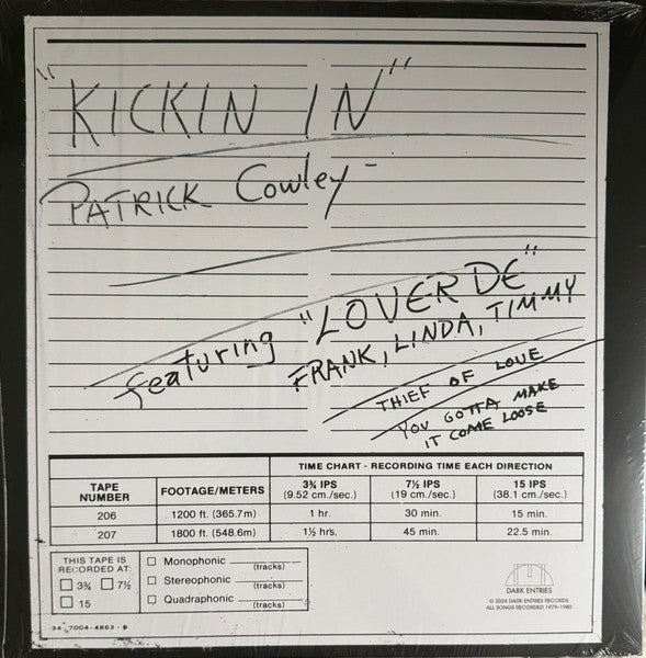 Patrick Cowley : Kickin' In (12", EP, RE)