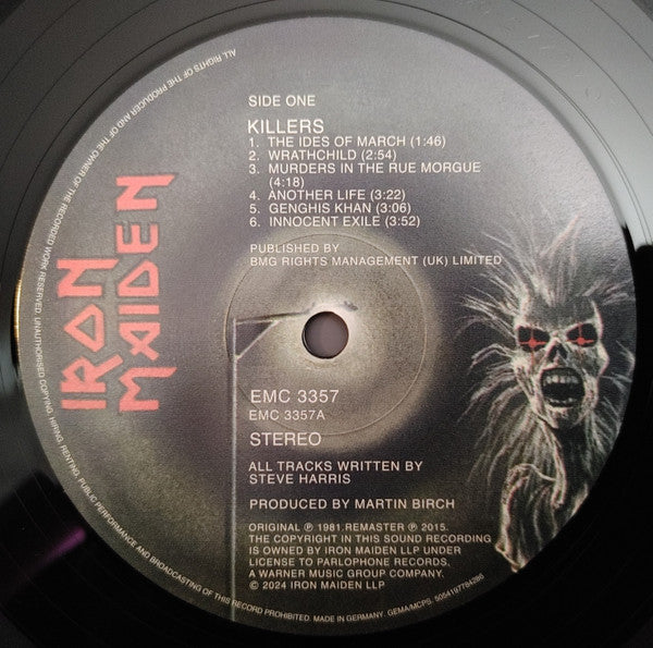 Iron Maiden : Killers (LP, Album, RE, RM)