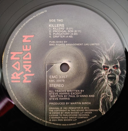 Iron Maiden : Killers (LP, Album, RE, RM)