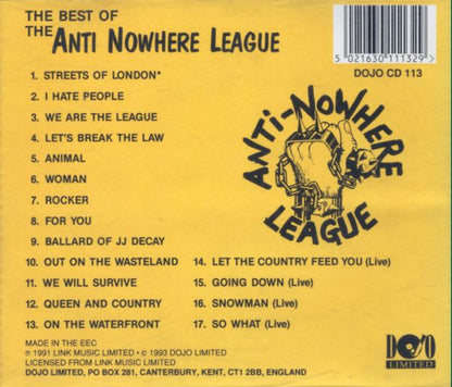 Anti-Nowhere League : The Best Of The Anti Nowhere League (CD, Comp, RE)