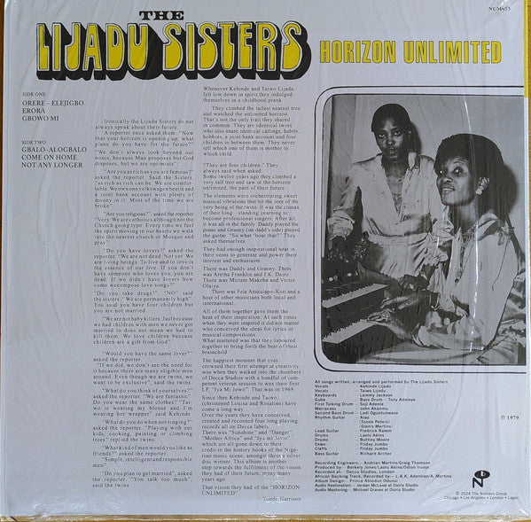 Lijadu Sisters : Horizon Unlimited (LP, Album, RE)