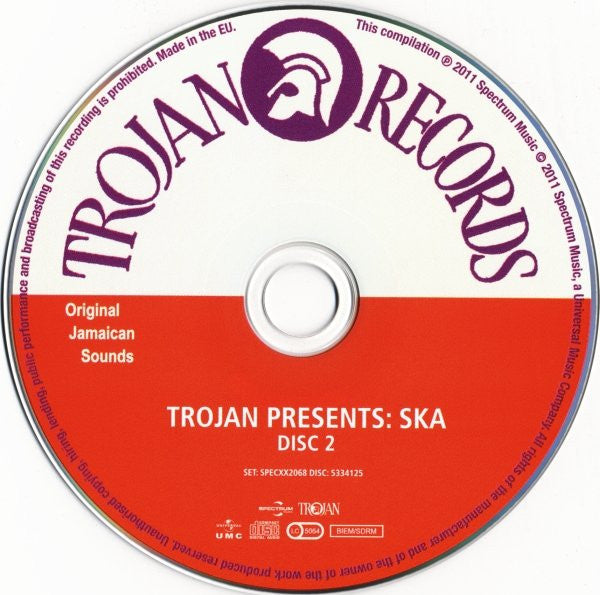 Various : Trojan Presents: Ska - 40 Jamaican Rude-Boy Sounds (2xCD, Comp)