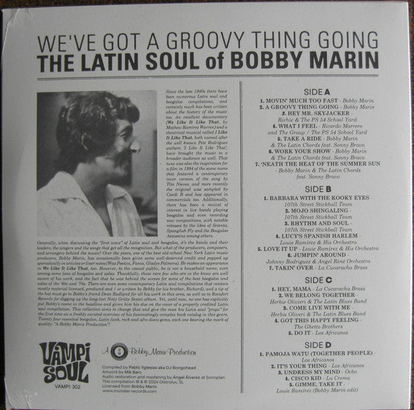 Various : We've Got A Groovy Thing Going - The Latin Soul Of Bobby Marin (2xLP, Comp, RM)