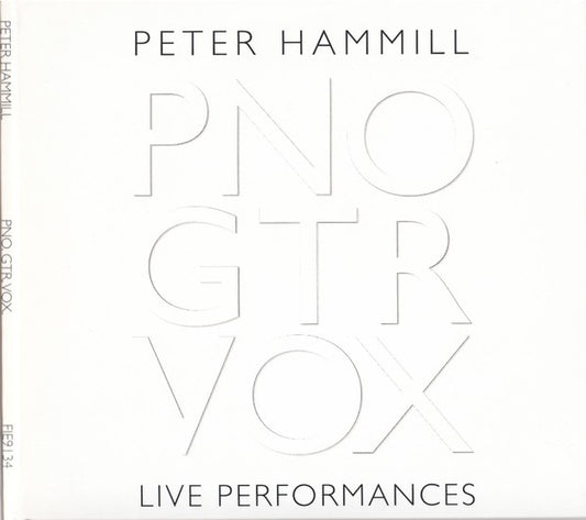 Peter Hammill : PNO GTR VOX  Live Performances (2xCD, Album)