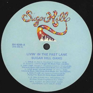 Sugarhill Gang : Livin' In The Fast Lane (LP, Album)