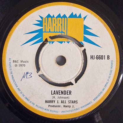 Harry J. All Stars / Lloyd Robinson : The Big Three / Lavender (7", Single)