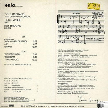 Dollar Brand : The Children Of Africa (LP, Album, RE, RP)
