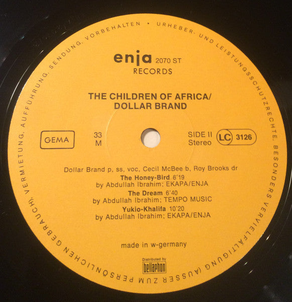 Dollar Brand : The Children Of Africa (LP, Album, RE, RP)