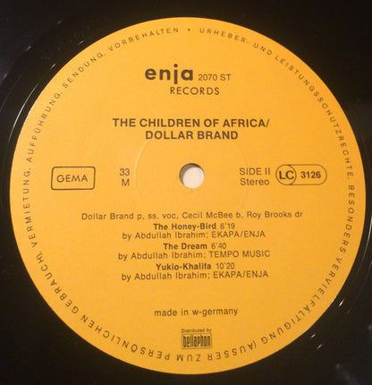 Dollar Brand : The Children Of Africa (LP, Album, RE, RP)