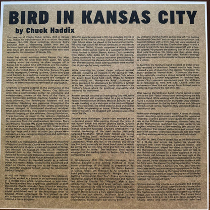 Charlie Parker : Bird In Kansas City (LP, Mono)