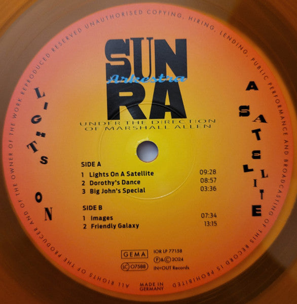 The Sun Ra Arkestra Under The Direction Of Marshall Allen : Lights On A Satellite (LP, Album, Ltd, Ora + LP, Album, Ltd, Mag)