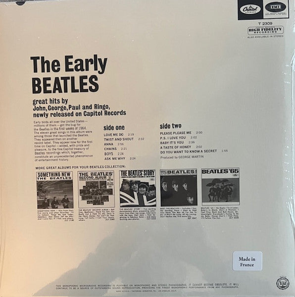 The Beatles : The Early Beatles (LP, Comp, Mono, RE)